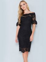 پیراهن تمام دانتل ابریشم مشکی