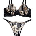 ست مشکی طلایی فنردار برند ژینا